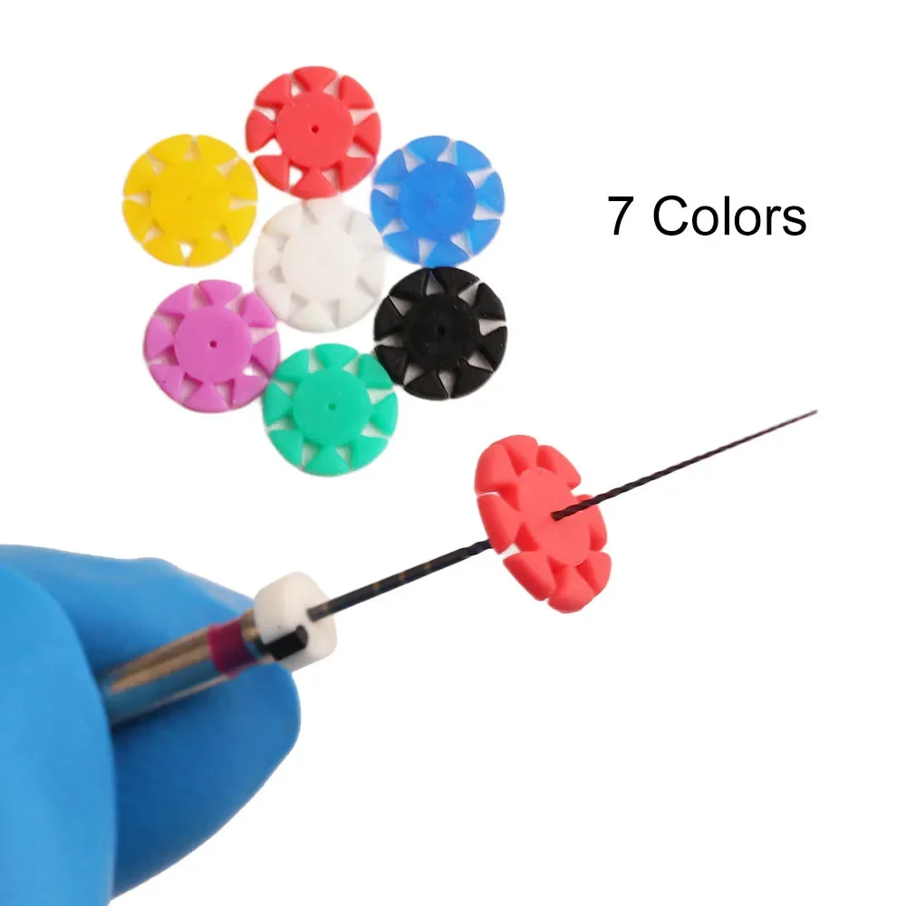 100Pcs/Bag Root Canal Files Stopper Disinfection Marking Circle Dental Mark Ring Counting Rubber Stopper