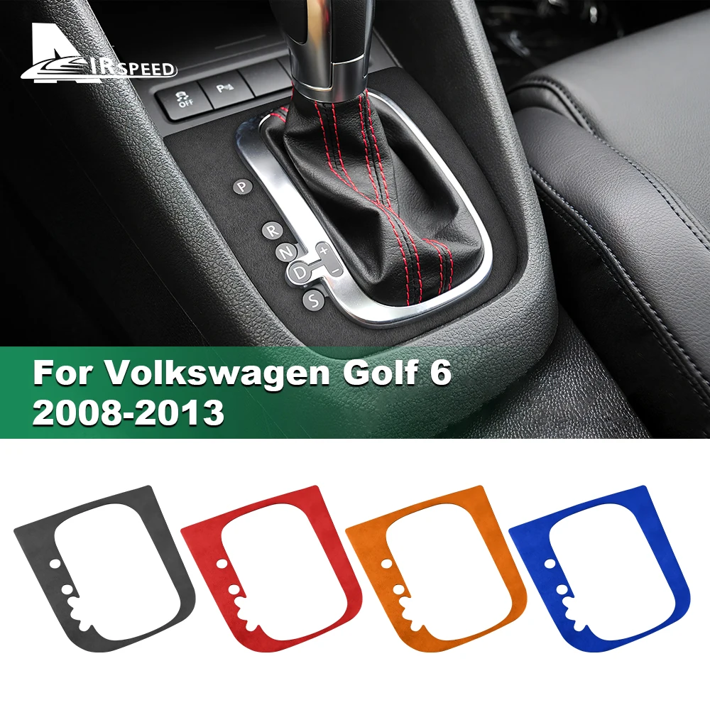 Italy Super Suede Car Gear Shift Panel Cover LHD RHD Sticker for Volkswagen VW Golf 6 GTI R MK6 2008-2013 Trim Auto Accessories