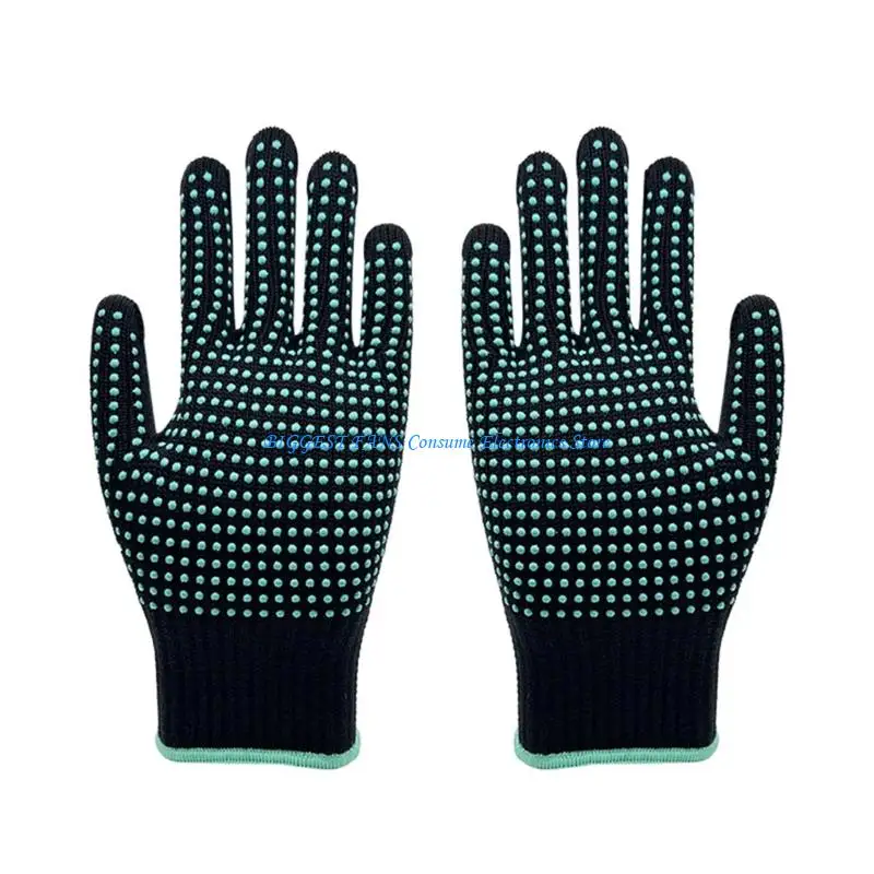 

F68B Silicone Oven Gloves Mitts for BBQ & Kitchen Use with Comfortable Cotton Lining