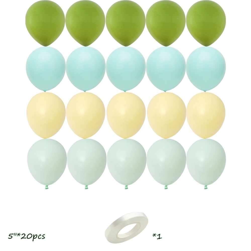1 Satz grüne Serie Luftballons 40 Zoll Folie Vintage Nummer Ballon für Kinder alles Gute zum Geburtstag Party Dekor Jubiläum Baby party Versorgung – Detail 3