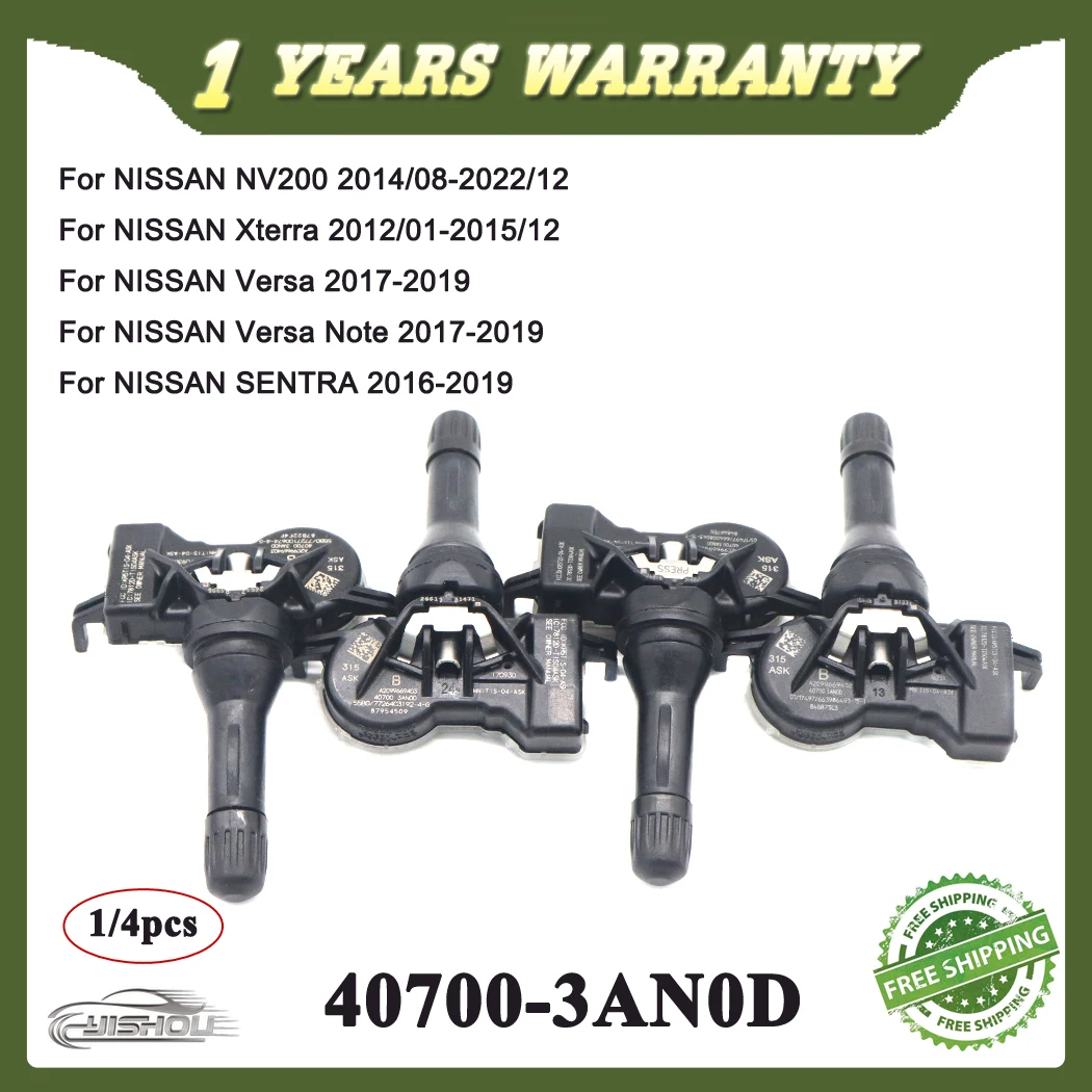 40700-3AN0D 315Mhz TPMS Für NISSAN NV200 Xterra Versa Versa Note SENTRA Auto Reifen Luftdruck Monitor Sensor 40700-3AN0B Neue