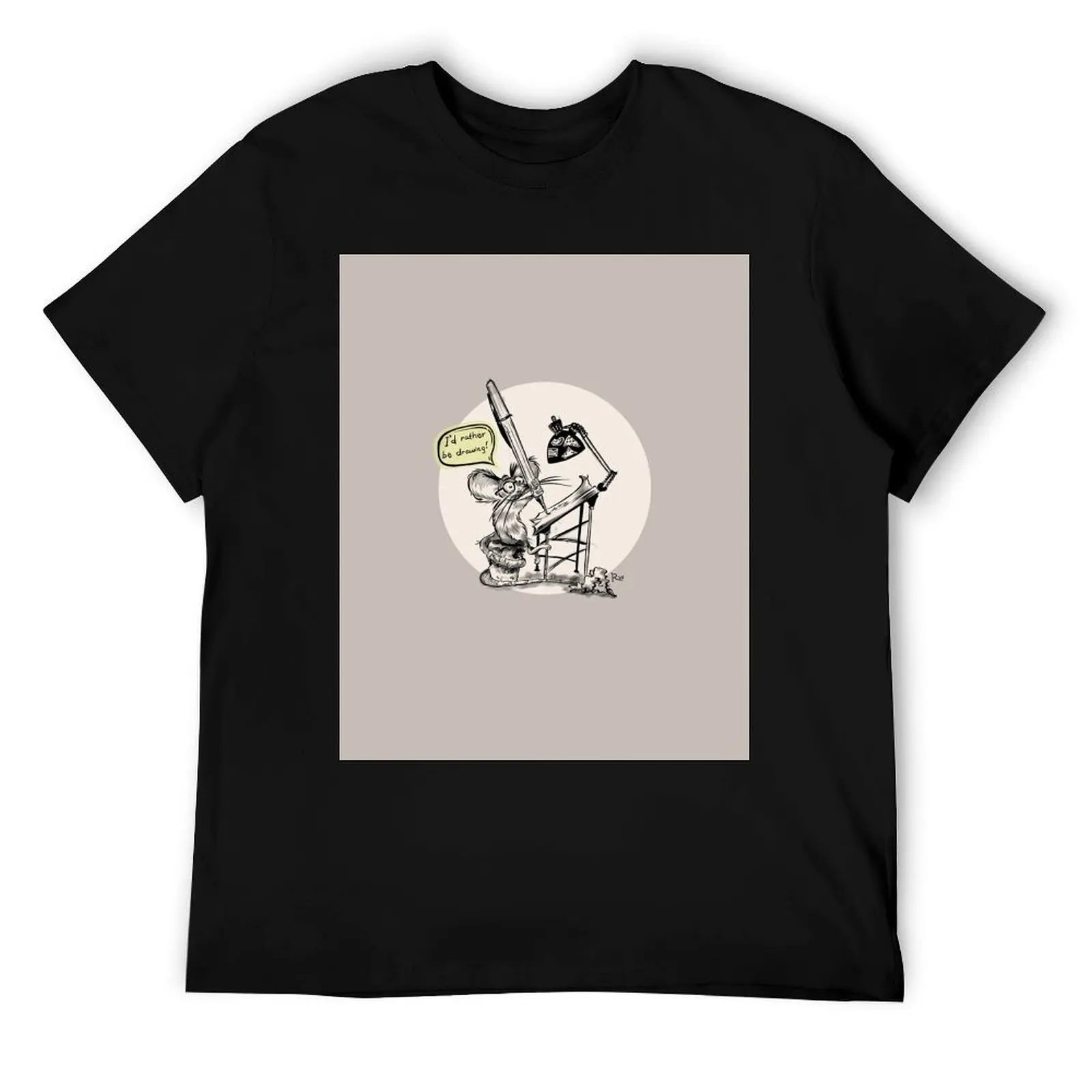 

I'd Rather Be Drawing T-Shirt man t shirts for men black cotton t-shirt plain for man package cotton t shirts man 100% T-Shirt