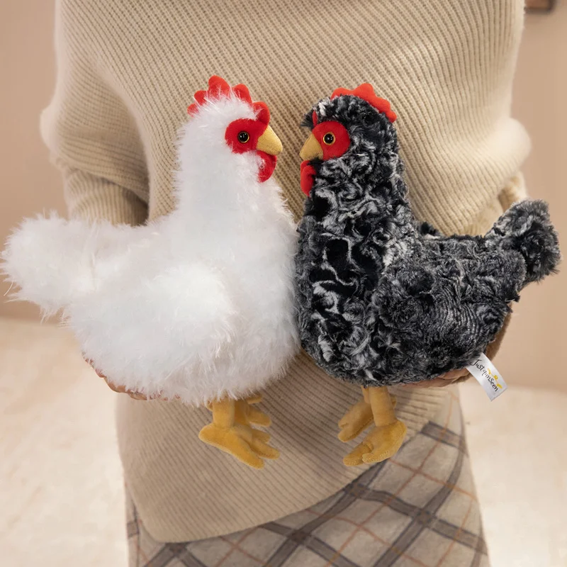 

Плюшевые игрушки 2026: Кур, петухов, индейки. Милые белые плюшевые куклы-животные. Подарок на Рождество для девочек и мальчиков. Декор для дома.