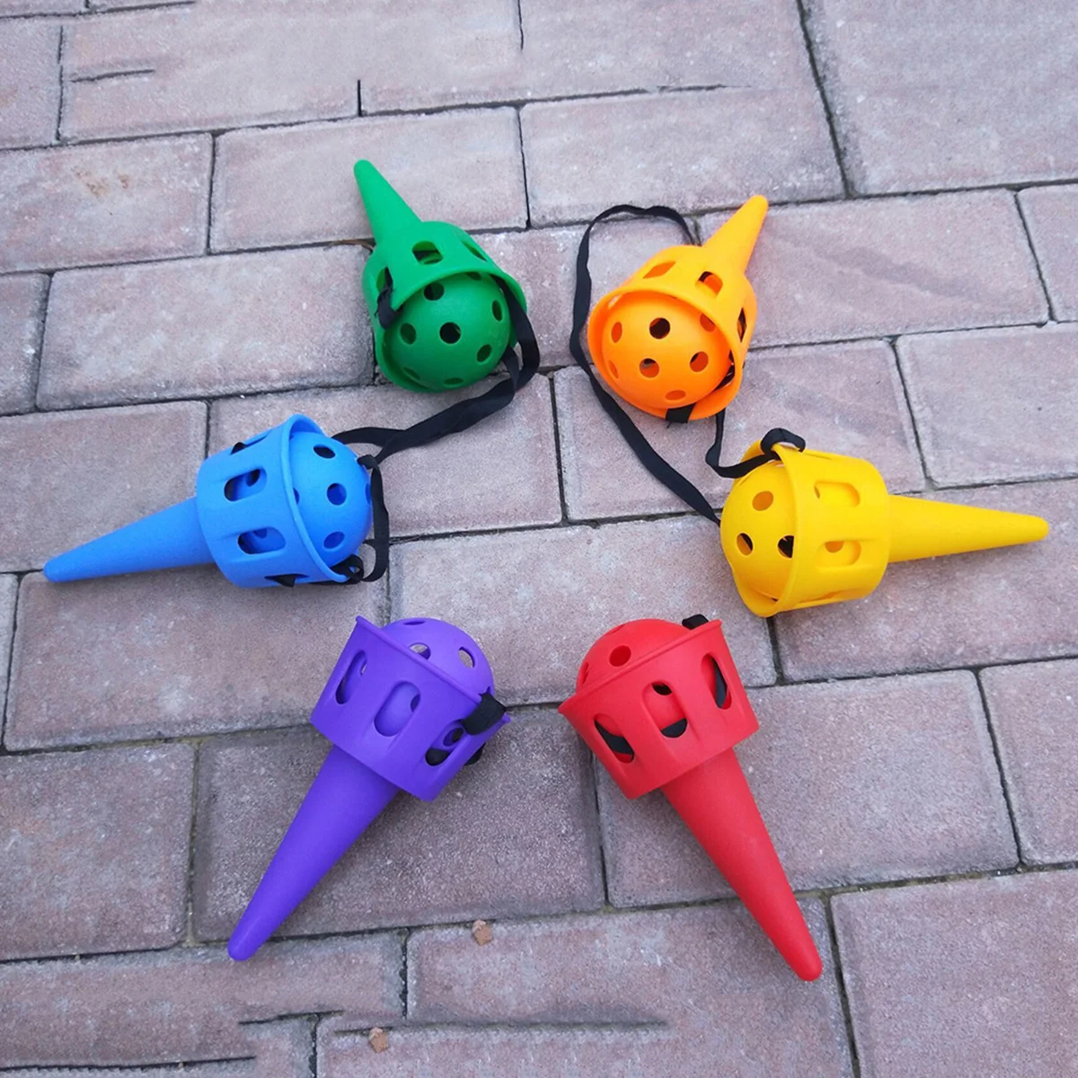 2 juegos de juguetes de cuchara, coloridos y brillantes, ligeros, portátiles, actividades en interiores y exteriores, regalo de cumpleaños para niños, juego amarillo