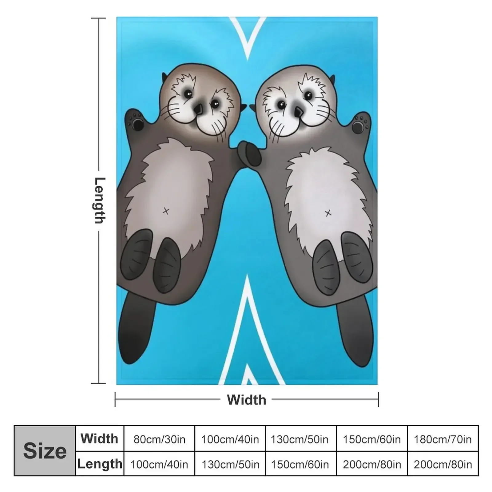 Otters Holding Hands - Sea Otter Couple Throw Blanket wednesday heavy to sleep Luxury Designer Cute Plaid Blankets