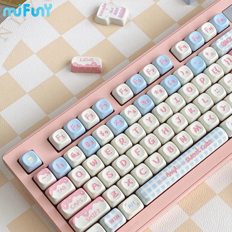 

MiFuny Cake Anime Keycaps Set Cute Cream Style Keycap MOA/Cherry Profile Custom Key Caps Mechanical Keyboard Accessories Gift