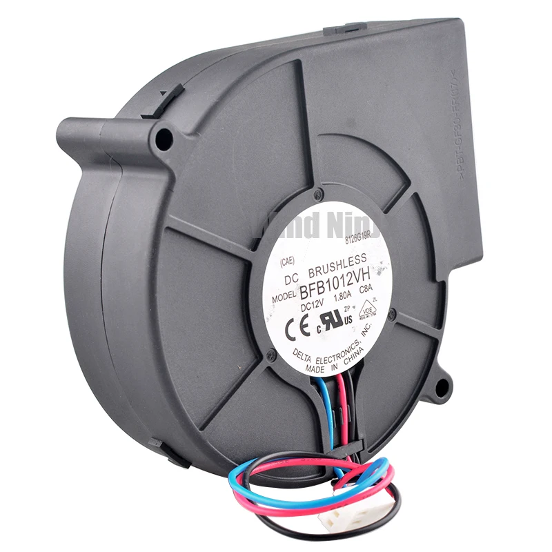 BFB1012VH 9.7cm 97mm blower fan 97x94x33mm DC12V 1.80A 4500rpm High speed centrifugal turbine cooling fan for server cabinets