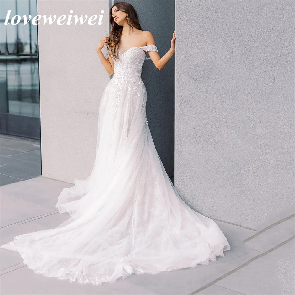 Querida Princesa Wedding Party Gowns 3D Lace Flores Applique Vestido De Noiva Sem Mangas Sheer Tulle Long Bride Gowns Custom