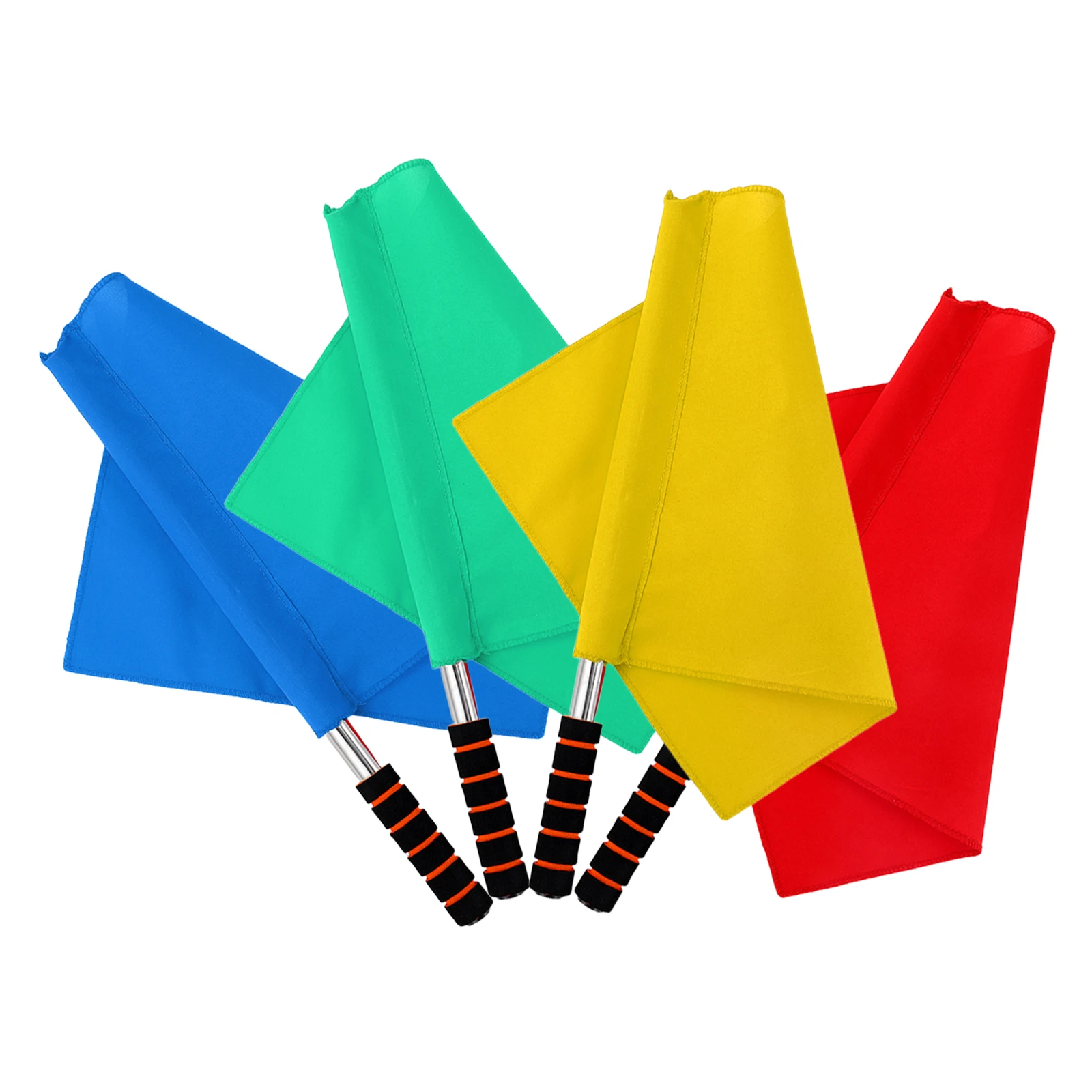 

4pcs Commanding Flags Signal Flag Hand Waving For Racing Competition Fan Cheering Multi-Purpose Referee Handheld Flag