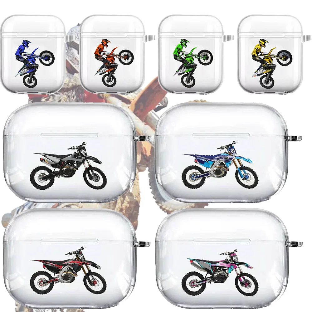 Fashion Motocross Biker Dirt Bike Case for Airpods Pro 2 Sports Airpod Cover Box Airpods 1 2 3 Pro Air Pod Cover Couque