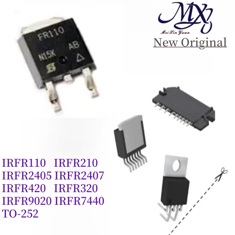 MXY 10Pcs IRFR110 IRFR210 IRFR2405 IRFR2407 IRFR420 IRFR320 IRFR9020 IRFR7440 TRPBF TO-252 IC Chip Stock Wholesale