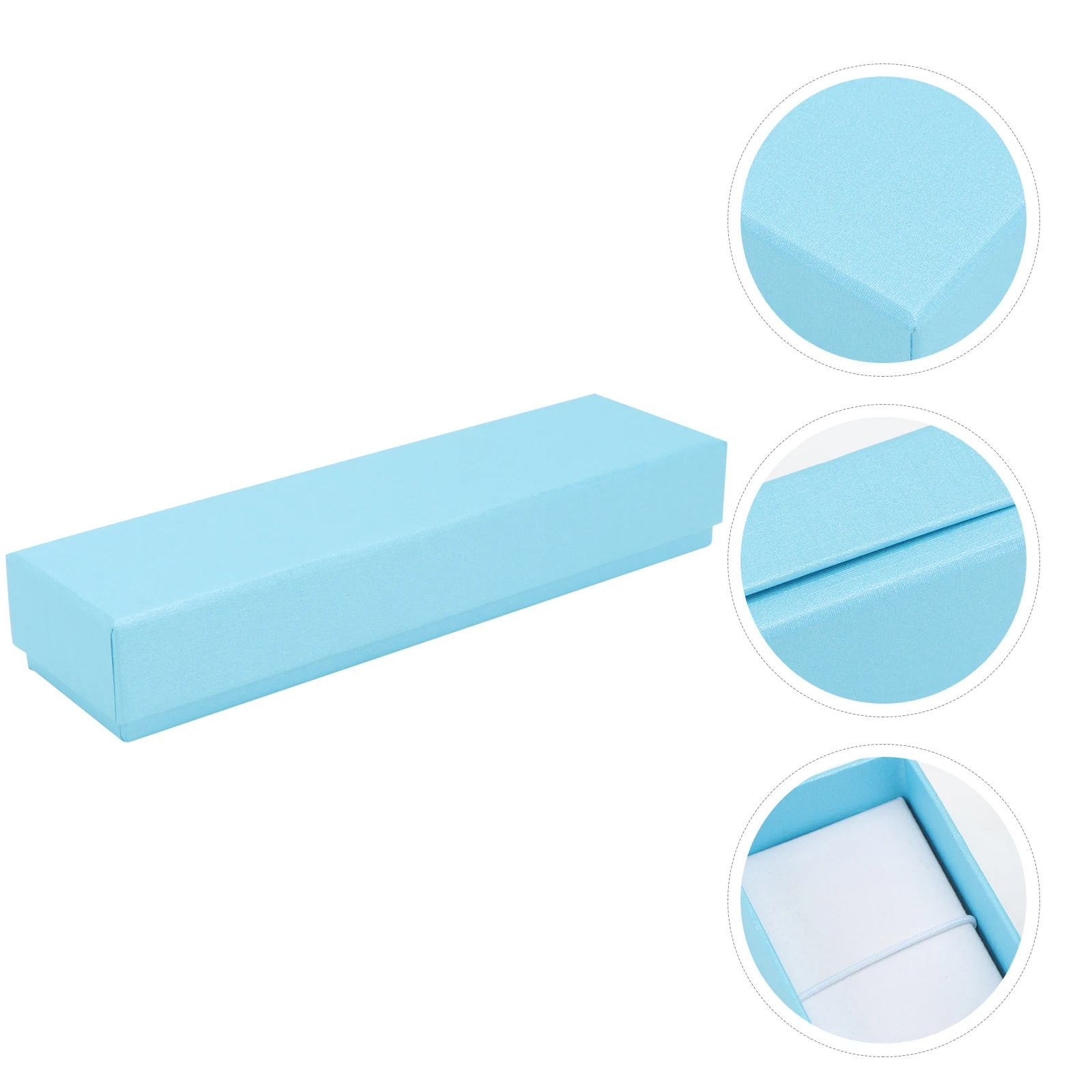 

5 Pcs Stationery Gift Box Pen Boxes Blue Cardboard Container for Bookmarks Student