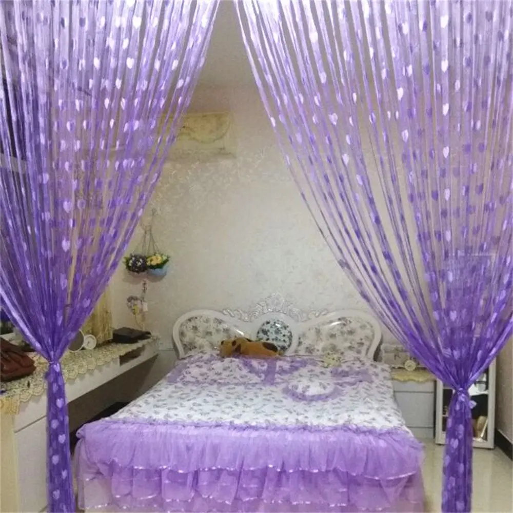 String Curtain DIY Decoration Heart-shaped Line Curtain Tassel Door And Window Curtain Cord Curtain