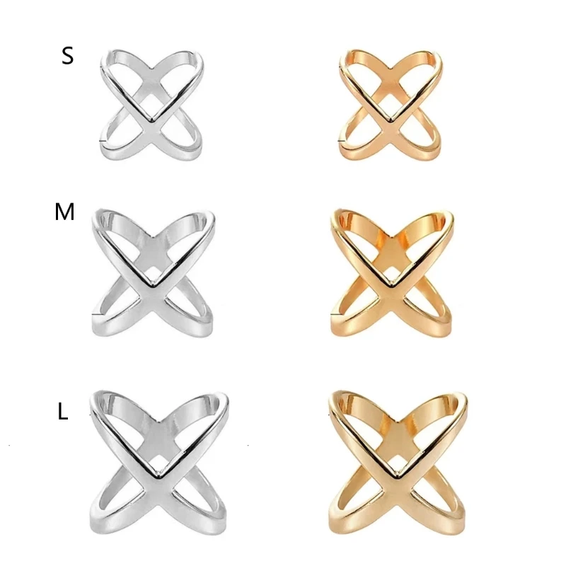 Y1UB Hollow X-Shaped Scarf Shawl Buckle Shirt Buttons Dress Buttons for Women Girls