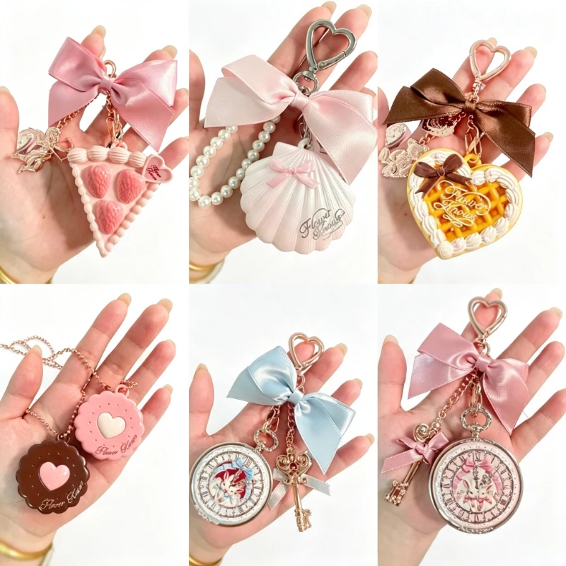 Flower Knows Bag Pendant Keychain Knight Unicorn Shells Jewel Highlight Blush Pressed Powder Silkworm Eyeshadow Beauty Makeup