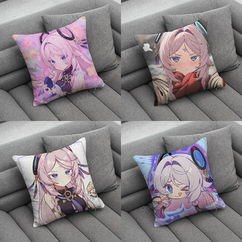 

G-Genshin Impact Citlali Pillow Case Soft Cushion Cases for Farmhouse Sofa Decor Home Decorations and Protector