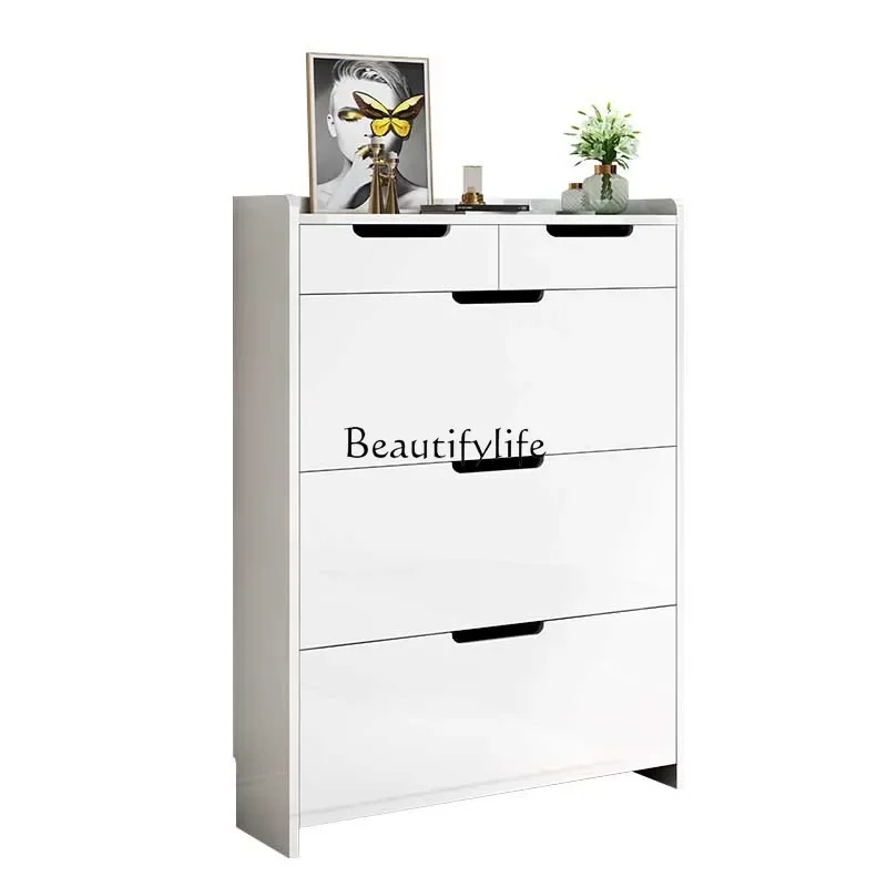 

LXNew ultra-thin shoe cabinet, household tipping bucket, entrance cabinet, integrated storage shoe rackSSS