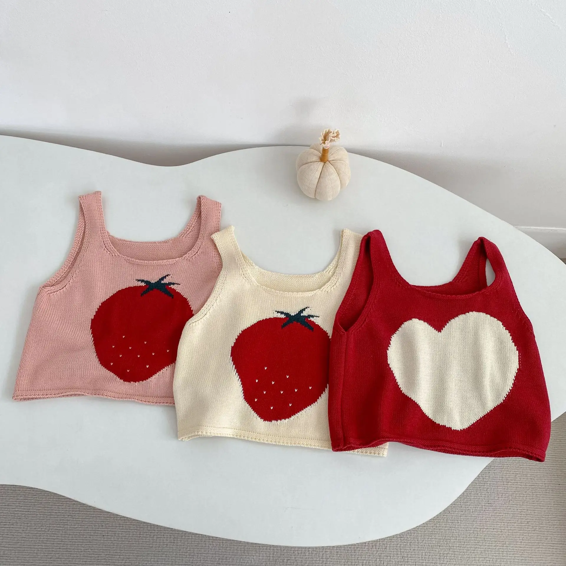 

2026 Summer New Children Sleeveless Vest Toddler Boys Casual Knitted Vest Coat Baby Girls Cotton Tops Kids Clothes