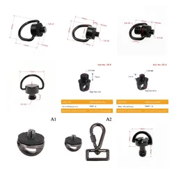 Shoulder Strap Safety Buckle Metal Screw 3/8 Lanyard Screw 1/4 Lifting Ring Sports Digital Camera Accessories With Lanyard Hole