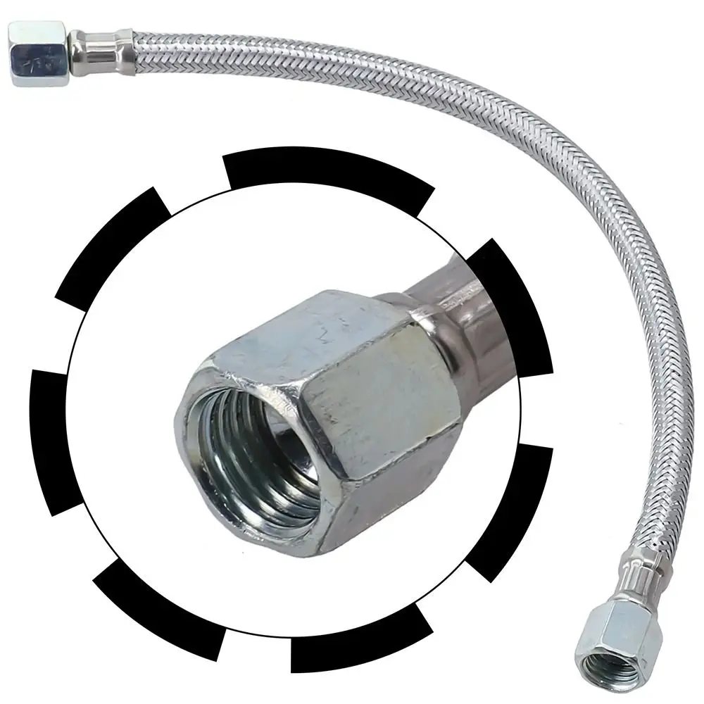 1Pcs 400mm Air Compressor Exhaust Tube 14/16/19mm Stainless Steel Hose Intake Tube with Air Pump Check Valve Connecting Pipe