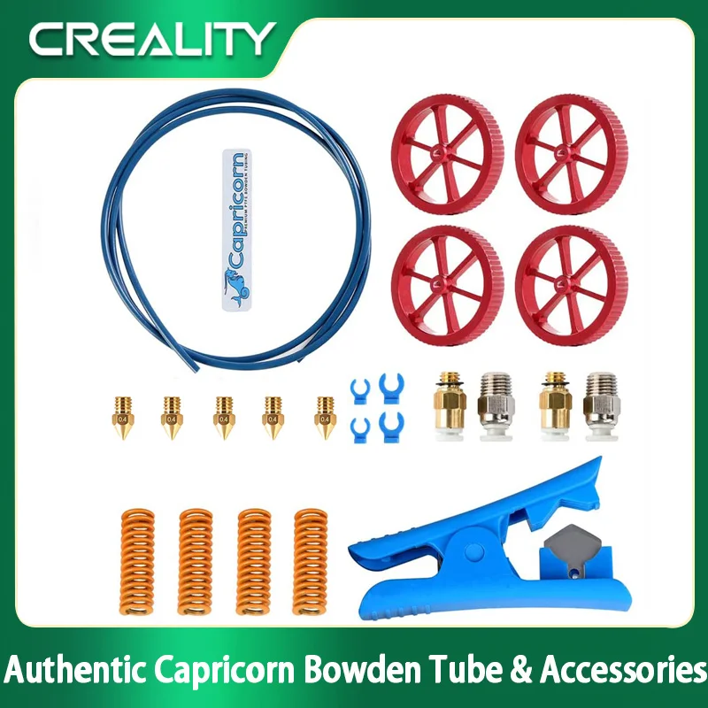 Creality 1/2M Capricorn XS Bowden Tube Hand Twist Leveling Nuts Hot Bed Die Springs Screws for Ender 3/3 Pro/Ender-3 V2/CR-10