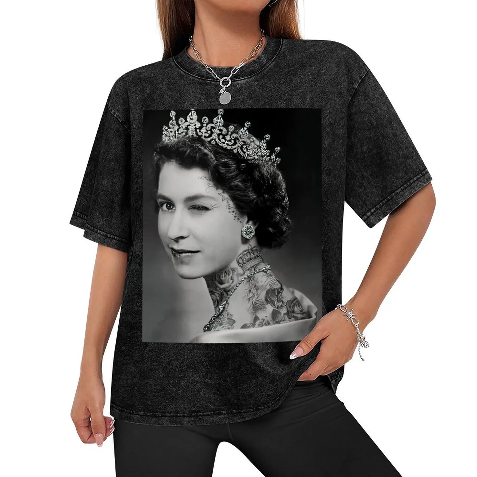 Home Decor Wall Art Print Limited Edition Jubilee Tattoo Art The Crown T-Shirt vintage mens clothing