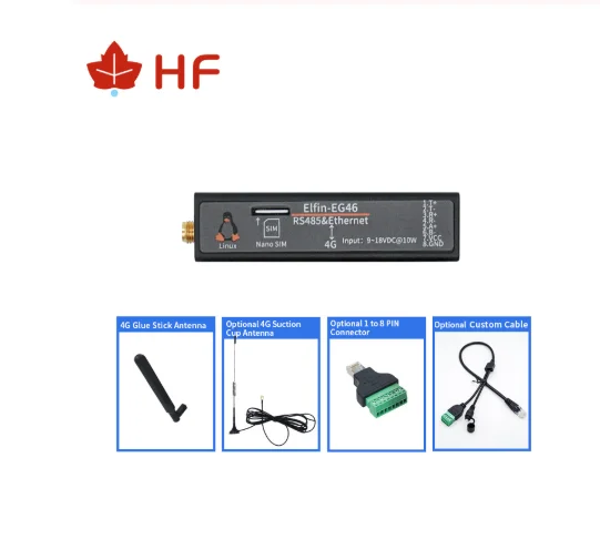 イーサネットから4g LTE-FDD LTE-TDD 3g wcdma DTUサーバーコンバーター、ホームルーター、シリアルポート、rs485 rj45,Elfin-EG46