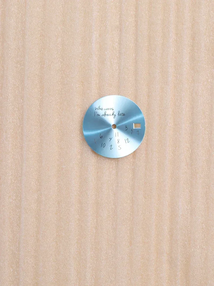 hot Selling 28 5mm NH35 Dials Who Cares Im Already Late Mod for Diy Modify Watches Factory Price