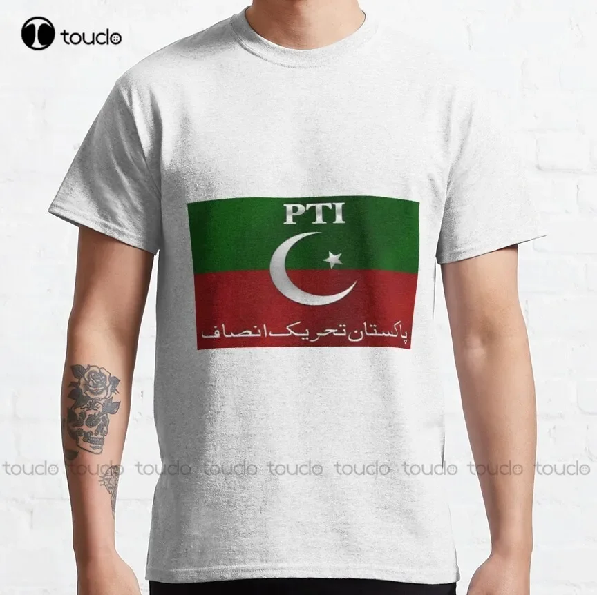 Pti Flag Pti Flag, Imran Khan, Classic T-Shirt Shirts For Women Fashion Creative Leisure Funny Harajuku T-Shirt Custom Gift New