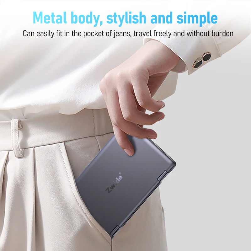 แล็ปท็อป Zwide Mini ขนาด 8 นิ้ว 2-in-1 พกพาสะดวก เหมาะสำหรับธุรกิจ การเดินทาง สำนักงาน ประสิทธิภาพสูง ขนาดกะทัดรัด สำหรับการซื้อขายหุ้น