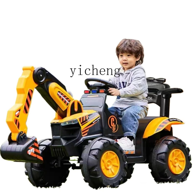 

XL Children's Electric Excavator Engineering Vehicle Excavator Sitting Large Remote Control Excavator Toy Car