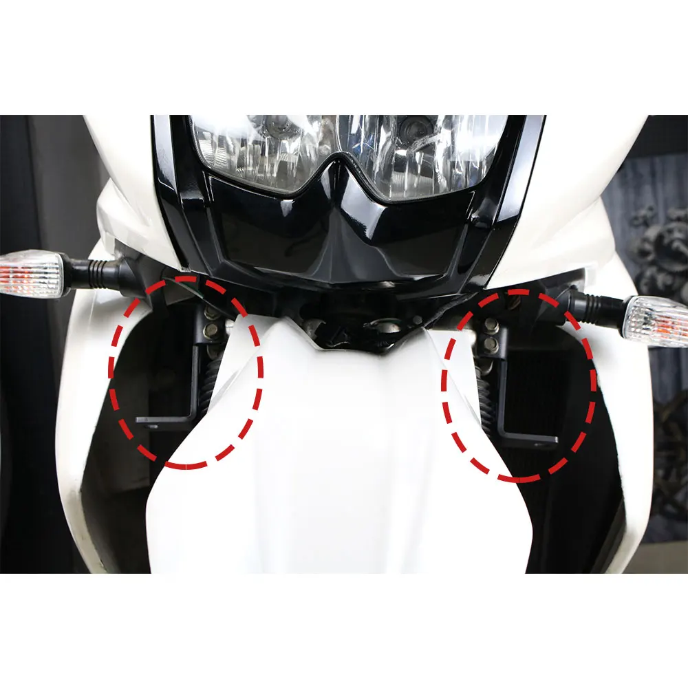 Soporte de montaje de luz auxiliar para motocicleta, lámpara de conducción, soporte de foco, compatible con Kawasaki KLR650 2008-2024, KLR 650