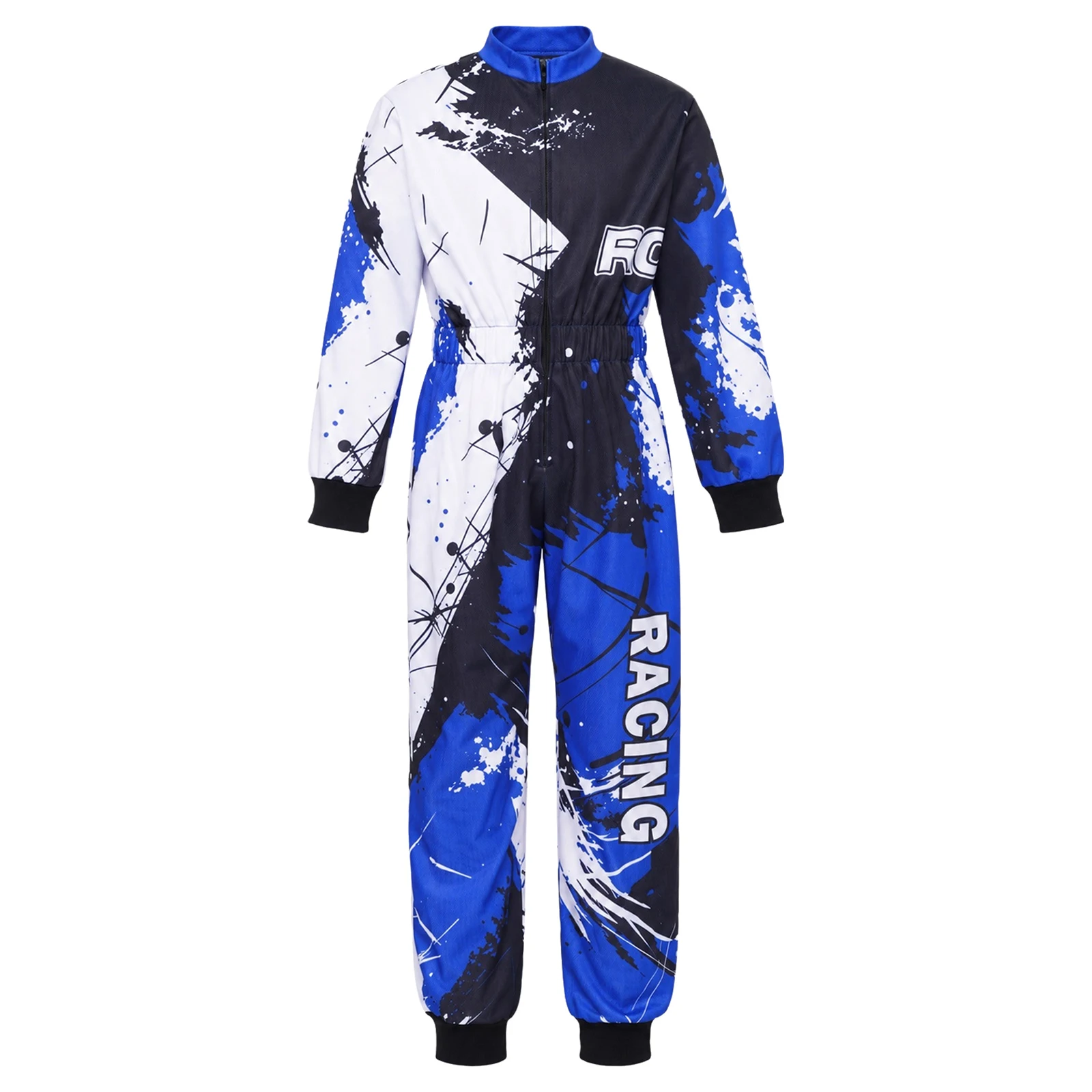 Jungen Motocross-Rennanzug, einteiliger Dirt-Bike-Rennanzug für Kinder, Spritzdruck, Offroad-ATV-Motorrad-Fahrkostüm – Detail 14
