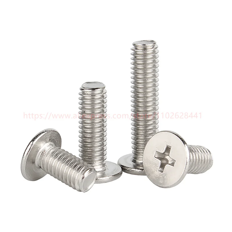 M1 M1.2 M1.4 M1.6 M2 M2.5 M3 M4 M5 M6 M8 Cross Phillips CM Ultra Thin Super Low Flat Wafer Head Screw Stainless Steel Bolt