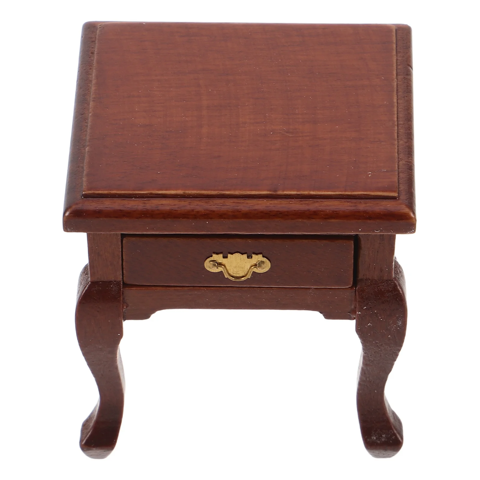 

1pcs 1:12 Miniature Bedside Table Wooden Nightstand With Storage Cabinet For Dollhouse Bedroom Living Room Vintage Decoration