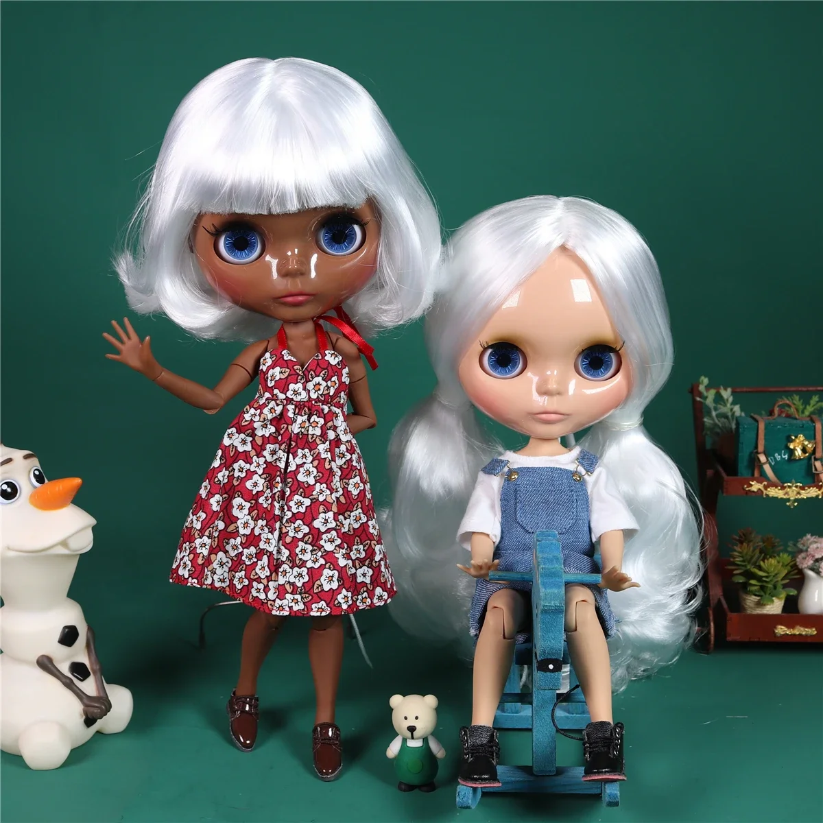 ICY DBS Blyth doll 1/6 bjd white hair tan skin white skin dark skin matte face 30cmm height toy doll anime girls gift