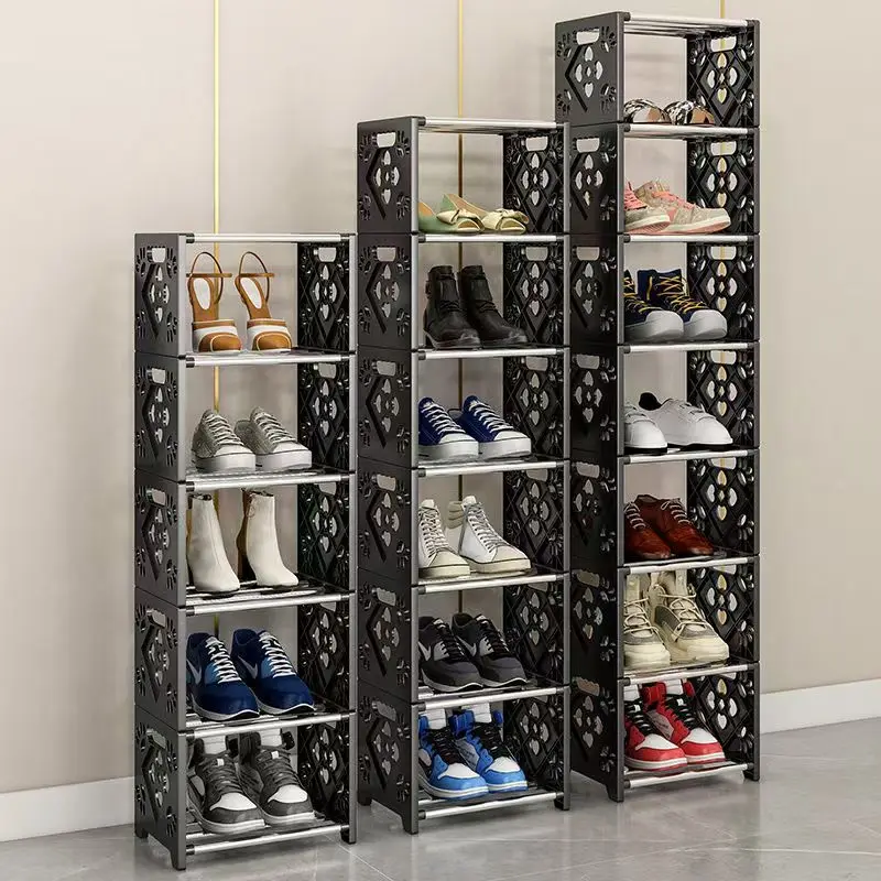 מדף נעליים דלת פשוטה בית כלכלי ארון אחסון דורמיטורי חסכון במקום ארון נעליים סגנון חדש