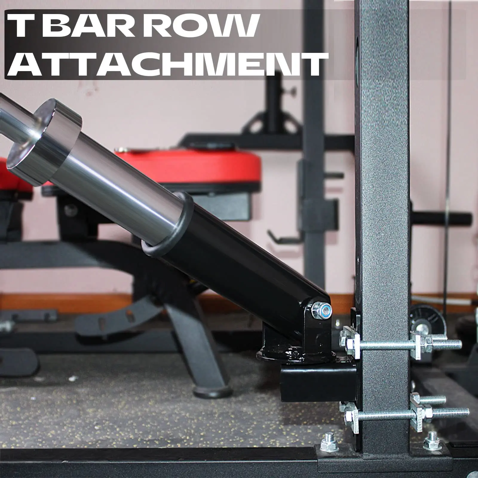 Home Gym Fitness T-Bar Row Platform Barbell Rod Weight Training Equipment Accessories 50mm Connector For Muscle Strength Workout