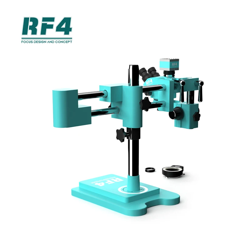 

RF4 RF7050TVW-2KC2 Trinocular Microscope Double Arm Support Adjustable Eyepieces 7-50X Continuous Zoom 2KC2 Camera Phone Repair