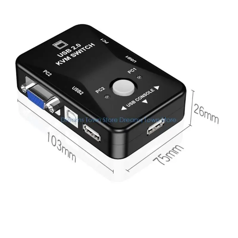 HX6A USB KVM Switcher 1080P VGA Splitter for Seamlessly Computer Management 2/4Port