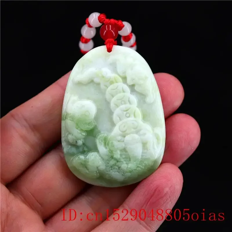 Jade Toad Pendant Necklace Gifts Amulet Chinese Carved Natural Jewelry Fashion Men Accessories Charm for