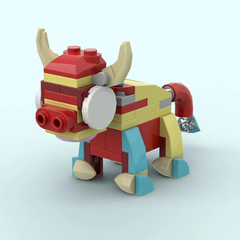 Creators Animal Series Model MOC Building Bricks Zodiac Ox Modular Technology Gifts Holiday Assemble Children Toys Suit