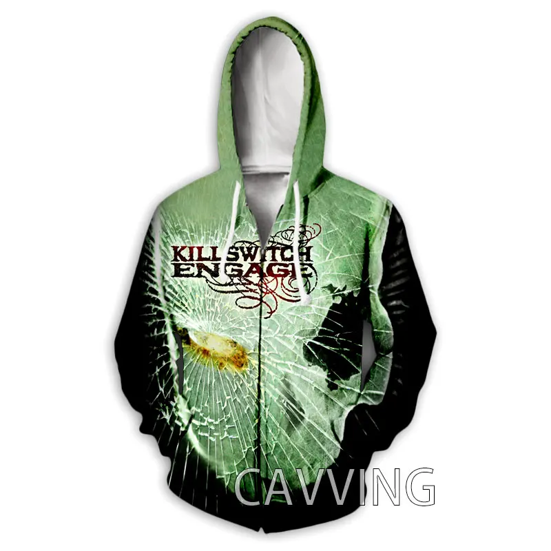 CAVVING 3D Printed  Killswitch Engage  Zipper Hoodies Zip Hooded Sweatshirt Harajuku Hoodie Sweatshirt for Men/women