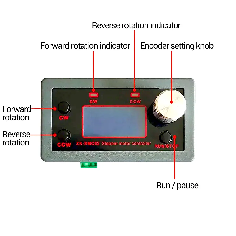 ZK-SMC02 Drive integrated 42 57 stepper motor forward and reverse control driver angle pulse speed PLC serial port communication