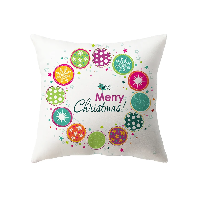 Christmas Theme  Decoration Printing Pattern Cushion Cover Home Living Room Sofa  Pillow  