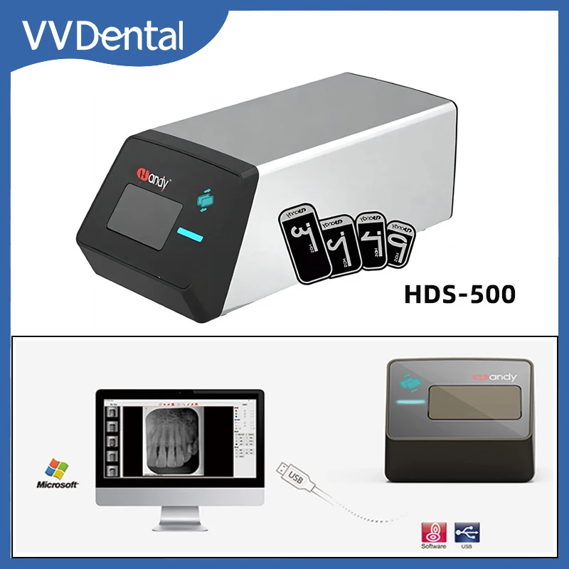 

VVDental Digital Imaging Phosphor Plate Scanner X-ray Film Intraoral CR Scanning Machine Handy HDS-500 Scanner Imaging System