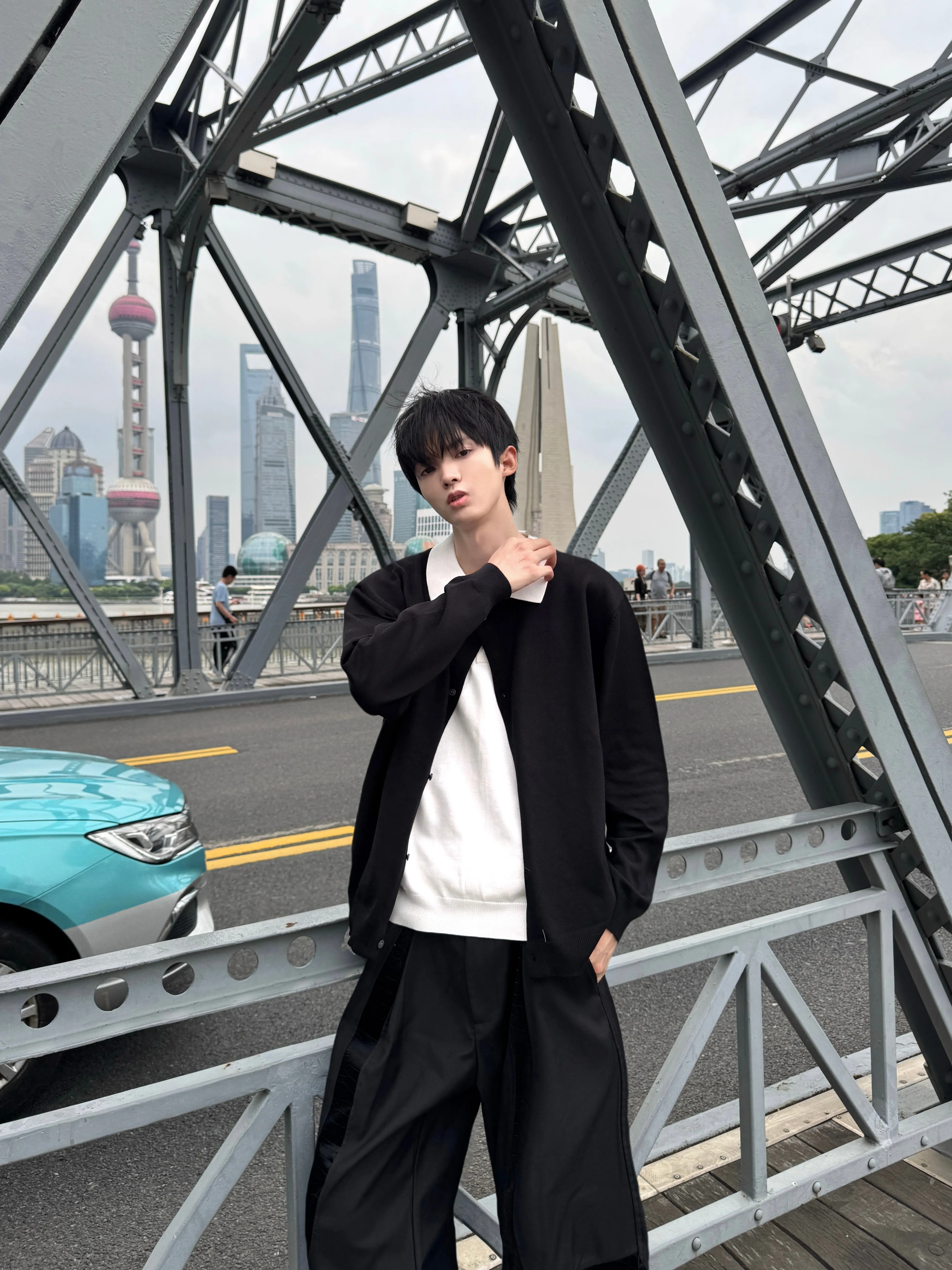 Men's 2025 Autumn Winter New Knitted Tops Faux Two-Piece Retro Single-Breasted Multi-Button Cardigan Chic Knitted Jacket Sweater