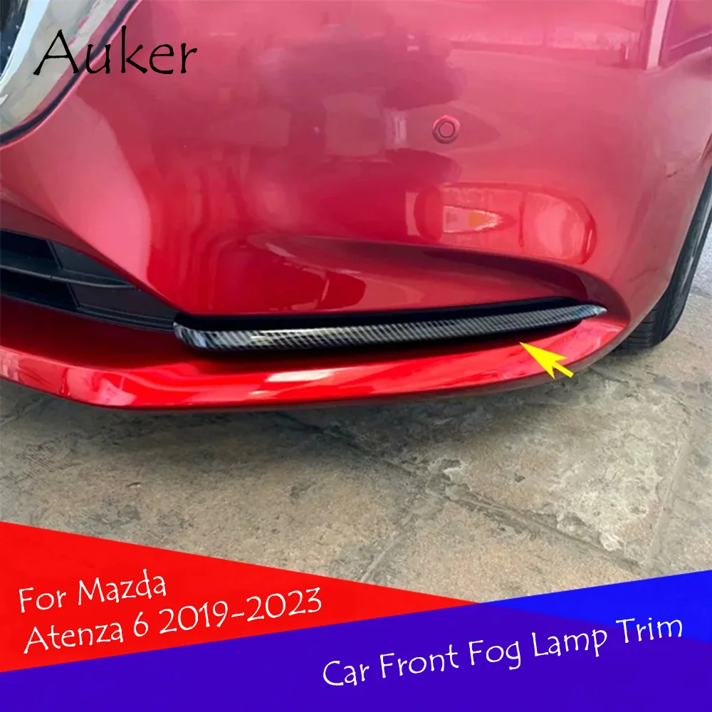 Car Front Fog light Eyebrow Trim Sticker Garnish Decoration Strips  Styling For Mazda 6 Atenza  2019 2020 2021 2022 Accessories