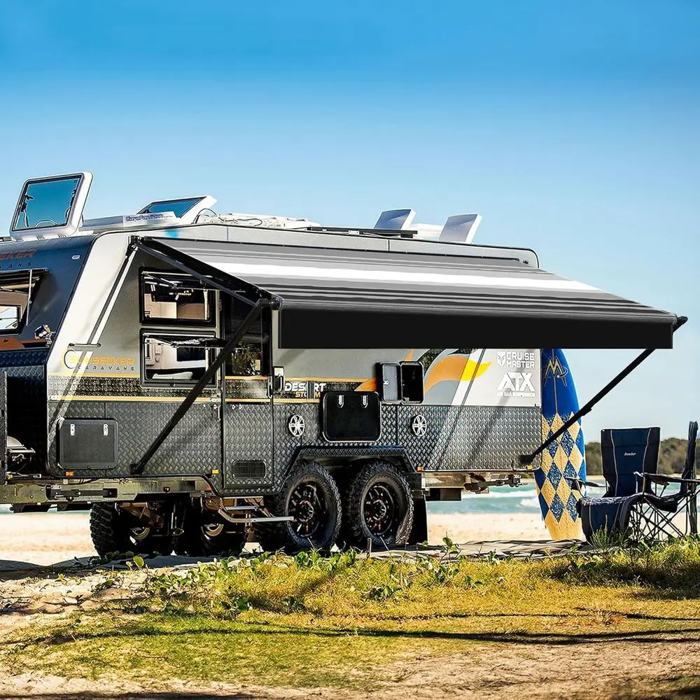 

Complete RV Awning Kit - Retractable Camper Awning for RVs, Trailers, 5th Wheels, Travel Trailers, Toy Haulers, Motorhomes (10ft