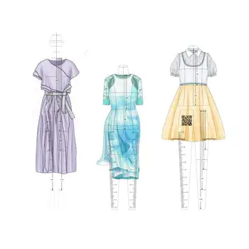 مجموعة مسطرة للرسم على الموضة ، مسطرة قياس ، أنماط قالب لخياطة الملابس ، خياطة اللحاف بنفسك ، مصممي الصياغة ، 4 *